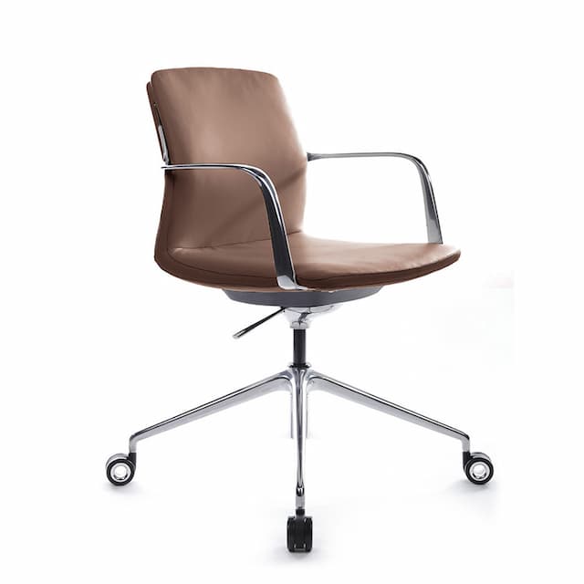 Кресло RV DESIGN Plaza-M FK004-B12 светло-коричневый (1A MB915) натуральная кожа