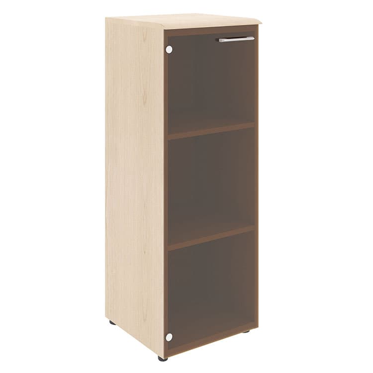 Шкаф колонка Skyland с стеклянной дверью и топом WMC 42.2 бук тиара 432х432х1184 WAVE