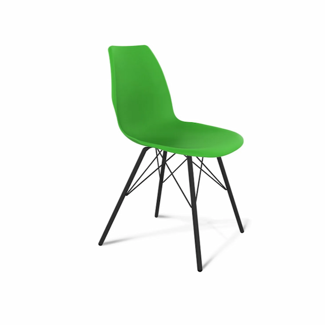 Стул пластиковый Клен SHT-ST29/S37 шеф142 (черный, зеленый)