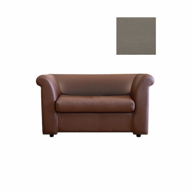 Диван 2-х местный Юнитекс ПАРЛАМЕНТ М.Д2.05.5. Х экокожа премиум / серо-коричневая