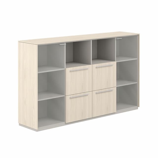 Шкаф средний со стеклом и ящиками Norden Атлас NZ-0306.YN.YN