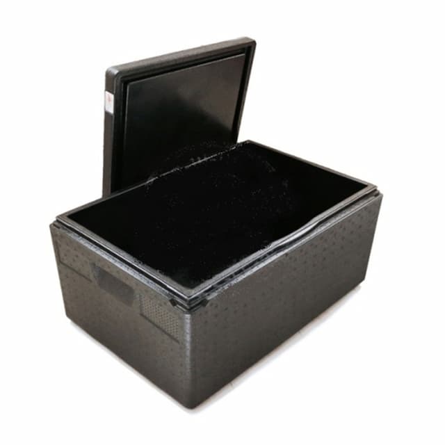 Термоконтейнер 600х400х320мм, объем 46л, пенополипропилен, цвет черный Expert GN EX1257