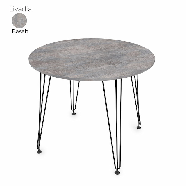 Стол обеденный круглый Алсав 21Livadia.009 Basalt