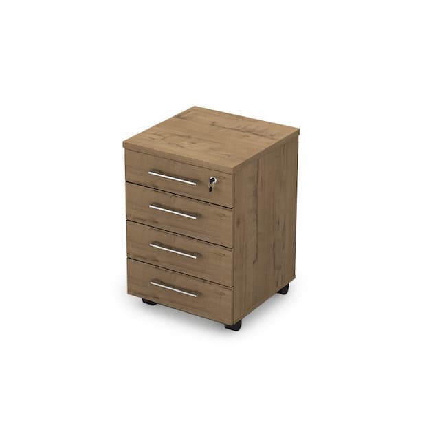 Тумба подкатная АЛСАВ Gloss line 9НТ.005 teakwood/металл глянец